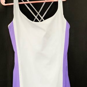 Lululemon athletic  tank top purple color block, Sz 2